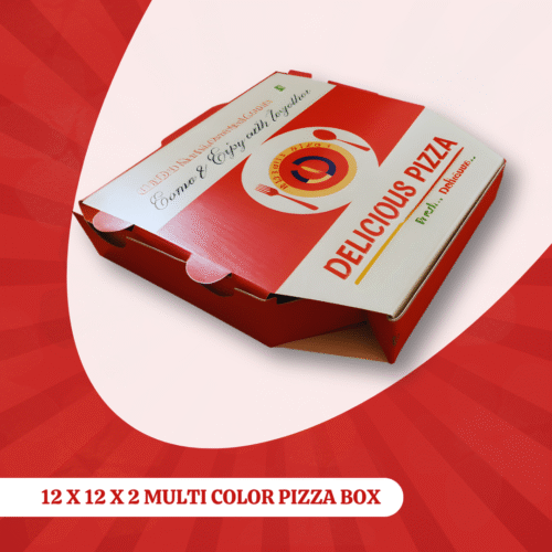 12 X 12 X 2 MULTI COLOR PIZZA BOX