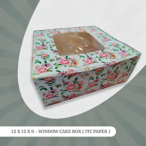 12 x 12 x 6 - Window Cake Box ( ITC Paper )