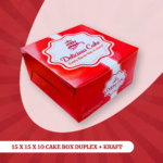15 x 15 x 10 Cake Box Duplex + Kraft