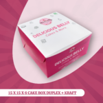 15 x 15 x 6 Cake Box Duplex + Kraft
