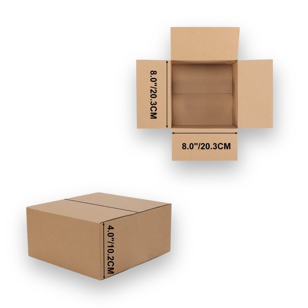 8 x 8 x 4 - 3 Ply Corrugated Cardboard Box - Image 2