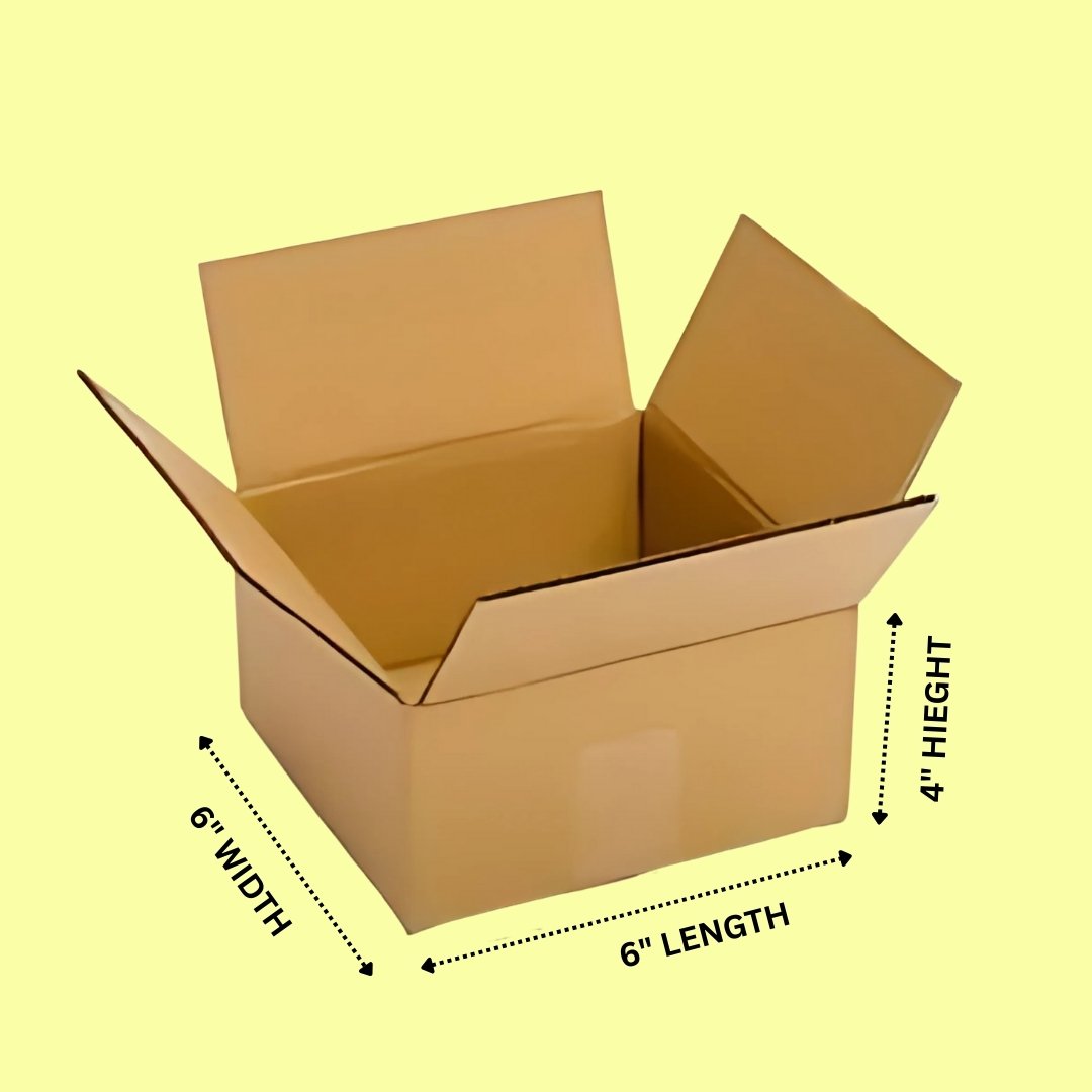 6 x 6 x 4 - 3 Ply Corrugated Cardboard Box