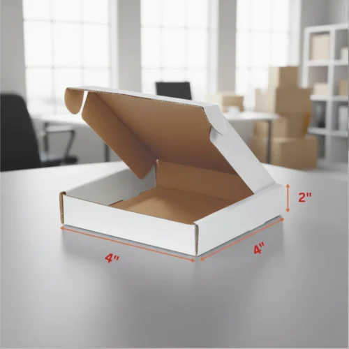 4x4x2 white mailer box