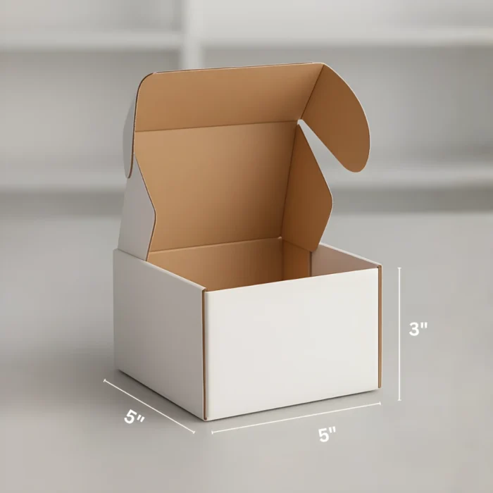 5 x 5 x 3 - White Mailer Box 1 Mailer Box White 5x5x3