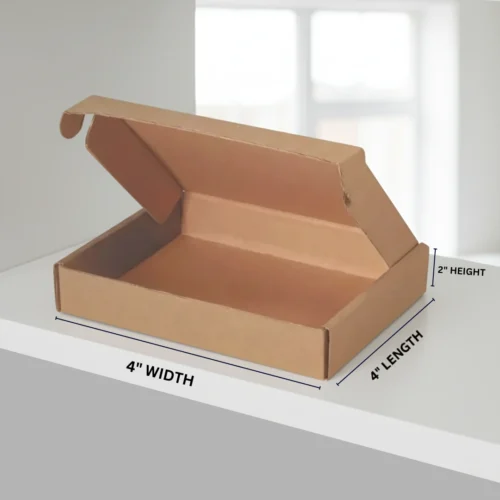 Omdeo Packaging Mailer Box (Kraft) – 4 x 4 x 2