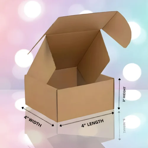 Omdeo Packaging Mailer Box (Kraft) – 4 x 4 x 3