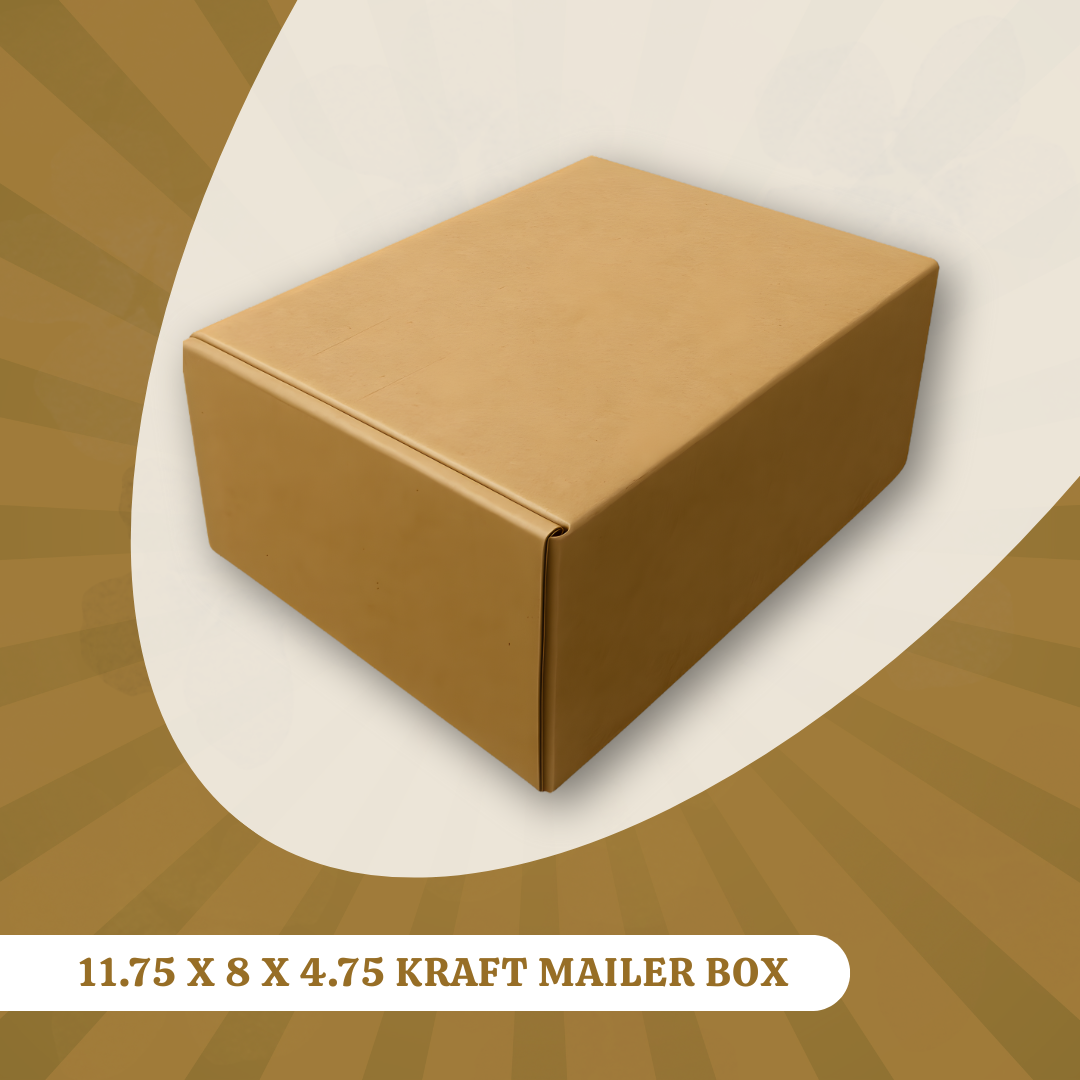 11.75 X 8 X 4.75 KRAFT MAILER BOX