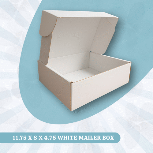 11.75 X8 X 4.75 WHITE MAILER BOX