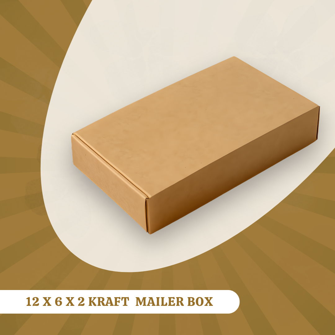 12 X 6 X 2 KRAFT MAILER BOX