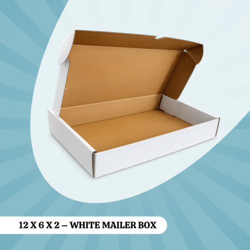 12 X 6 X 2 – WHITE MAILER BOX