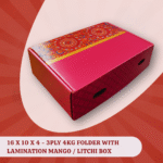 16 X 10 X 4 - 3PLY 4KG FOLDER WITH LAMINATION MANGO / LITCHI BOX