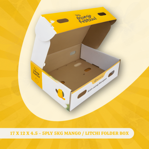 17 X 12 X 4.5 - 5PLY 5KG MANGO / LITCHI FOLDER BOX