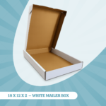 18 X 12 X 2 – WHITE MAILER BOX