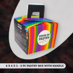4 X 4 X3 - 2 PC PASTRY BOX WITH HANDLE