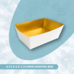 4.75 X 4 X 1.75 OPEN SERVING BOX