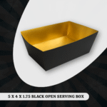5 X 4 X 1.75 BLACK OPEN SERVING BOX