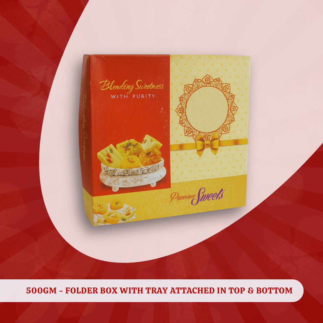 500GM - FOLDER BOX WITH TRAY ATTACHED IN TOP & BOTTOM