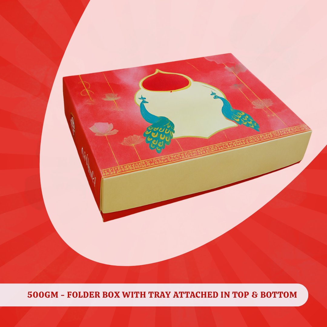 500GM - FOLDER BOX WITH TRAY ATTACHED IN TOP & BOTTOM