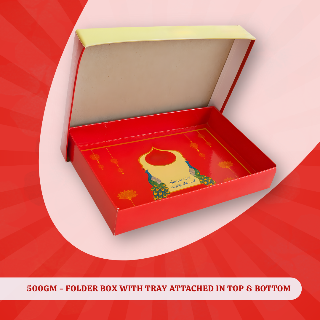 500GM - FOLDER BOX WITH TRAY ATTACHED IN TOP & BOTTOM