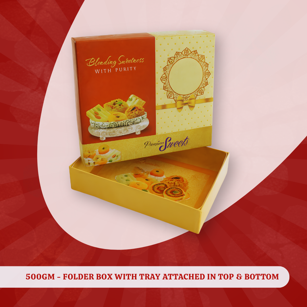 500GM - FOLDER BOX WITH TRAY ATTACHED IN TOP & BOTTOM