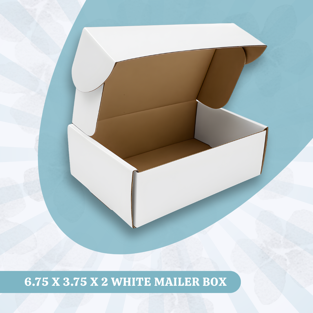6.75 x 3.75 x 2 - White Mailer Box 1 6.75 X 3.75 X 2 WHITE MAILER BOX