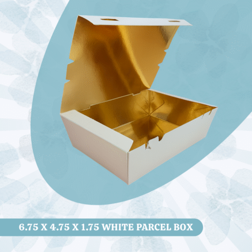 6.75 X 4.75 X 1.75 WHITE PARCEL BOX