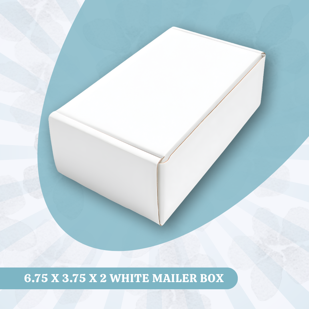6.75 x 3.75 x 2 - White Mailer Box 2 6.75 X3.75 X 2 WHITE MAILER BOX