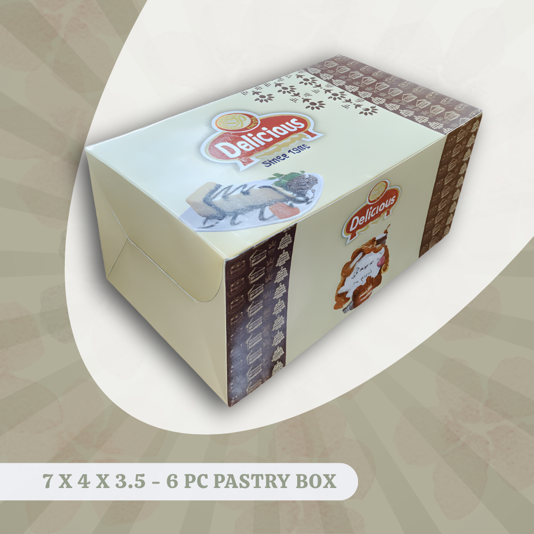 7 X 4 X 3.5 - 6 PC PASTRY BOX 1 7 X 4 X 3.5 - 6 PC PASTRY BOX