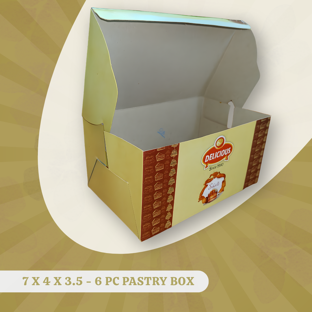 7 X 4 X 3.5 - 6 PC PASTRY BOX 2 7 X 4 X 3.5 - 6 PC PASTRY BOX