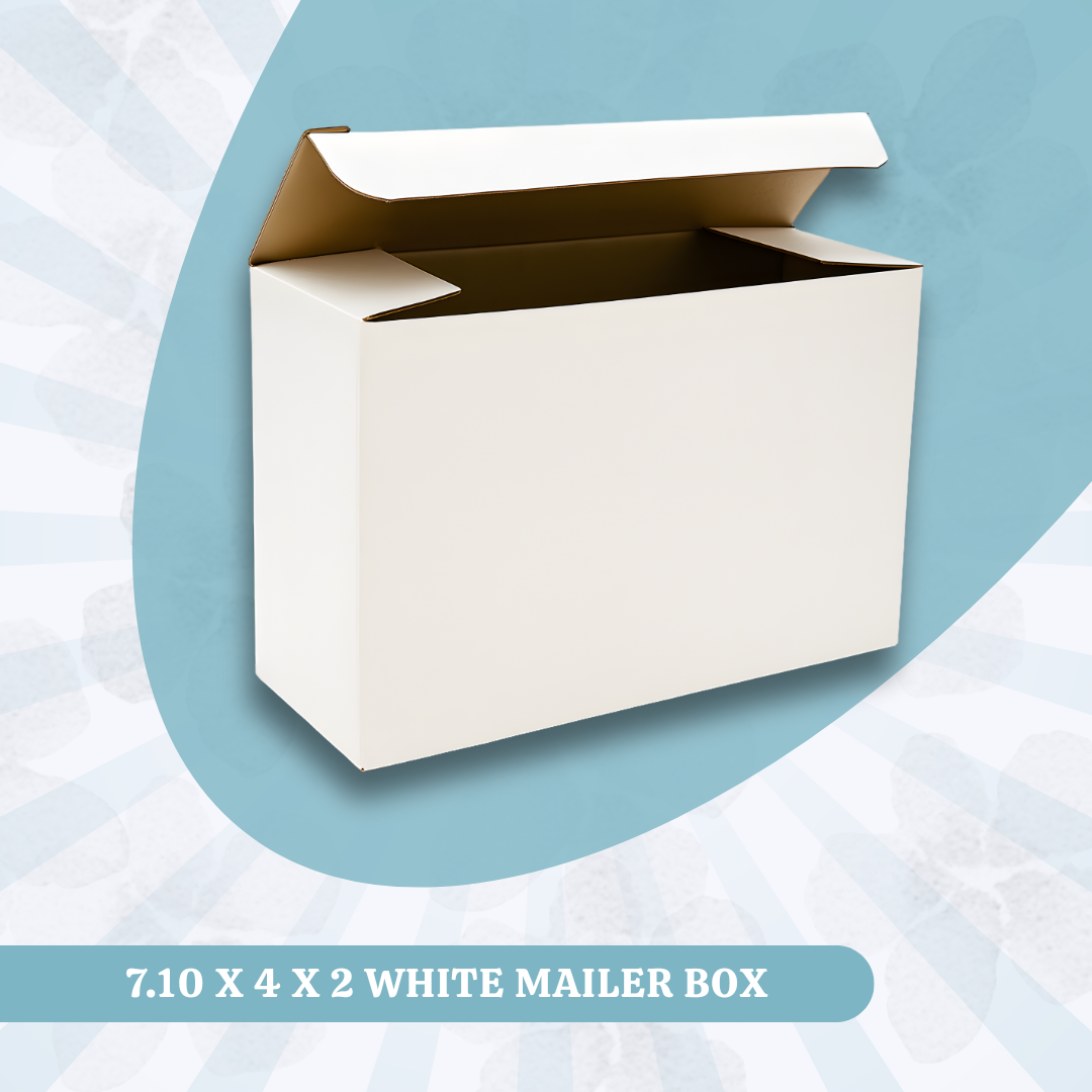 7.10 x 4 x 2 - White Mailer Box 1 7.10 X 4 X 2 WHITE MAILER BOX