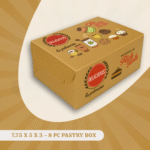 7.75 X 5 X 3 - 8 PC PASTRY BOX