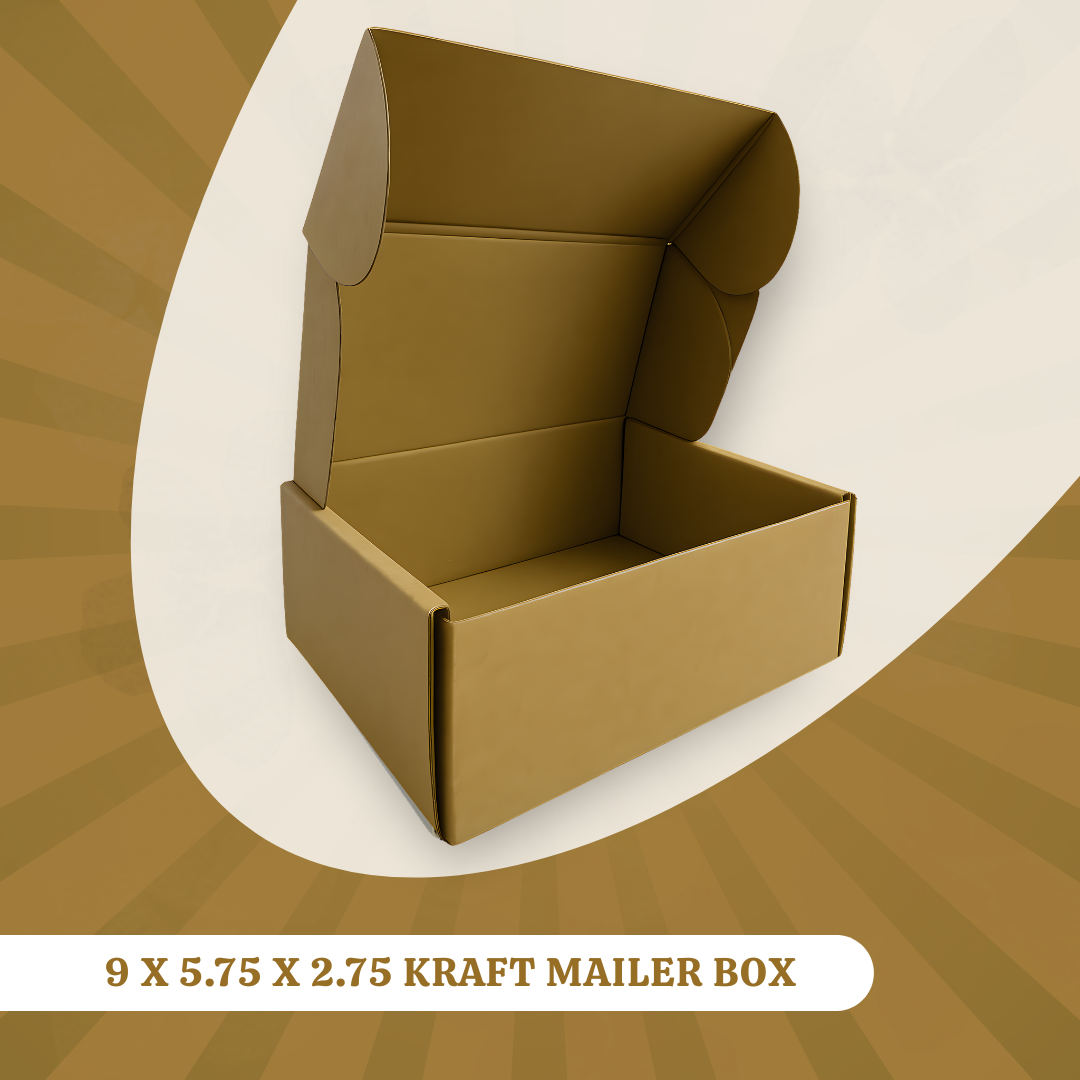 9 x 5.75 x 2.75 - Kraft Mailer Box 1 9 X 5.75 X 2.75 KRAFT MAILER BOX