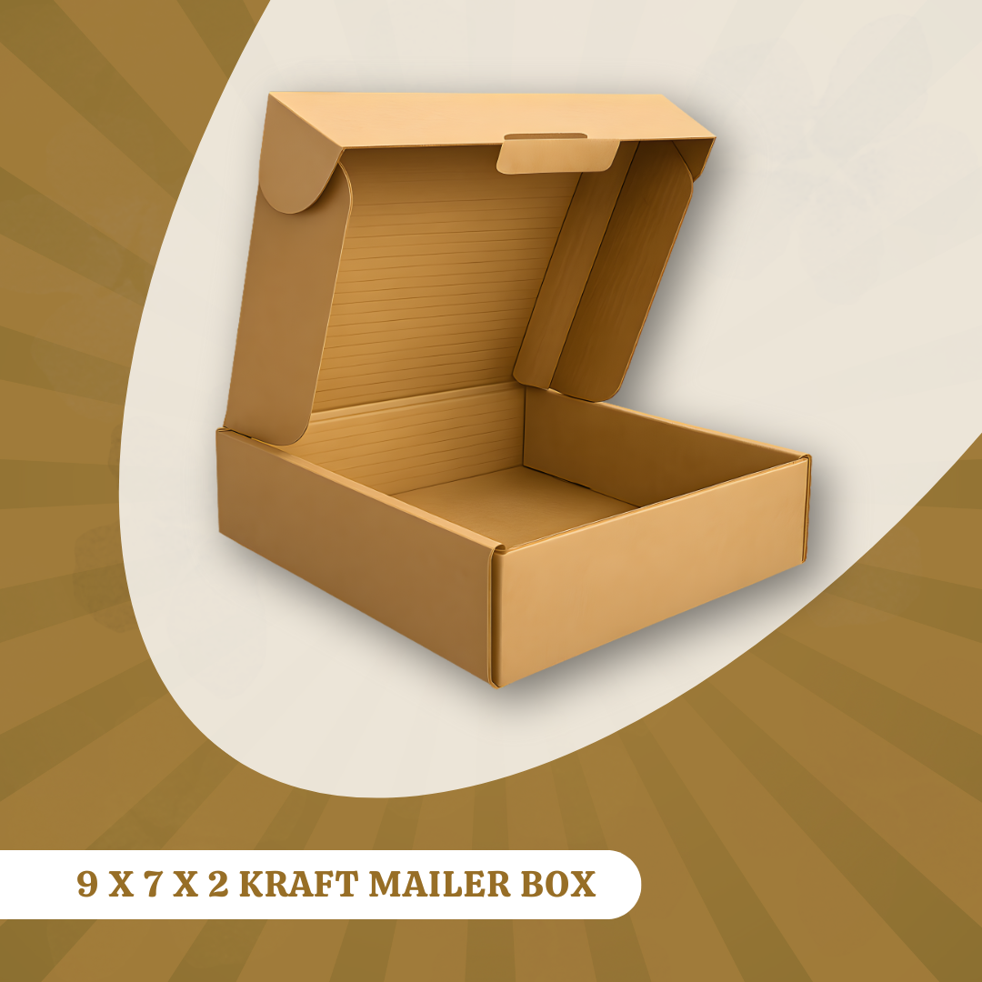 9 x 7 x 2 - Kraft Mailer Box 1 9 X 7 X 2 KRAFT MAILER BOXs