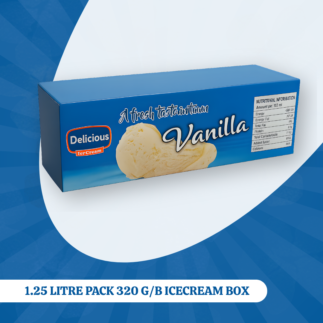 1.25 LITRE PACK 320 G/B ICECREAM BOX