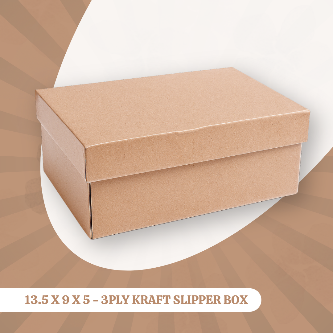 13.5 X 9 X 5 - 3PLY KRAFT SLIPPER BOX