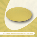 8.75 X 8.75 - GOLDEN COLOR ROUND CAKE BASE