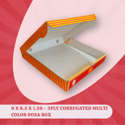 9 X 8.5 X 1.50 - 3PLY CORRUGATED MULTI COLOR DOSA BOX
