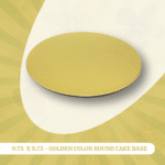 9.75 X 9.75 - GOLDEN COLOR ROUND CAKE BASE