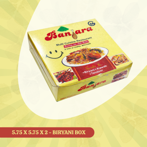 5.75 X 5.75 X 2 - BIRYANI BOX