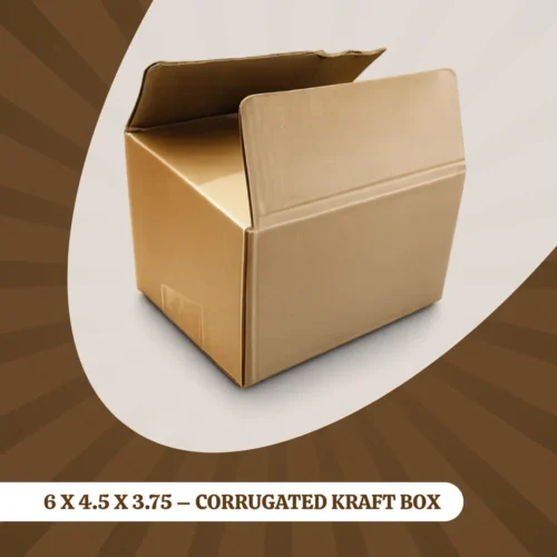 6X4.5X3.75 CORRUGATED KRAFT BOX
