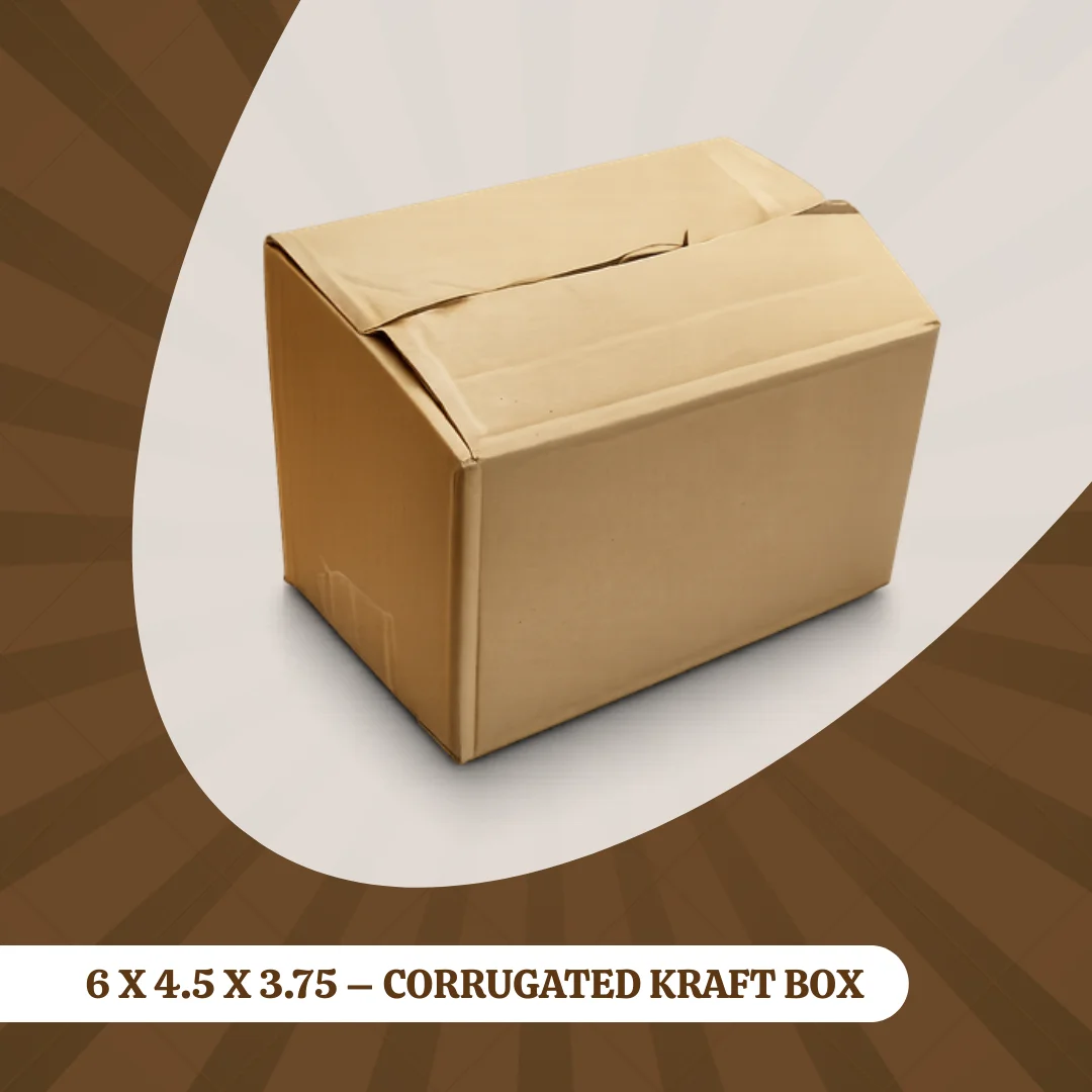 6 X 4.5 X 3.75 – 3 Ply Corrugated Kraft Box 2 6X4.5X3.75 CORRUGATED KRAFT BOX