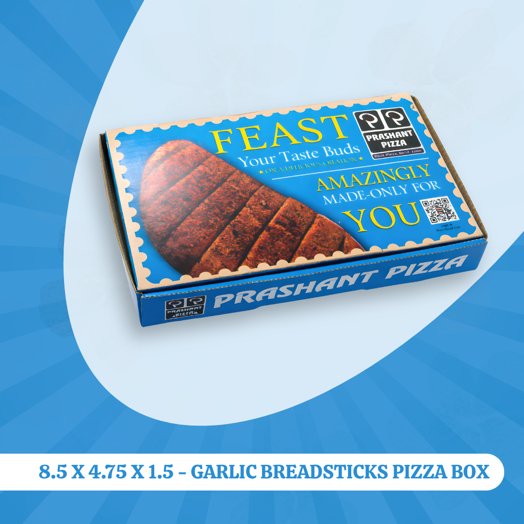 8.5 X 4.75 X 1.5 - GARLIC BREADSTICKS PIZZA BOX 2 8.5 X 4.75 X 1.5 - GARLIC BREADSTICKS PIZZA BOX
