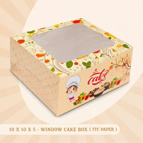 10x10x5 window cake box (ITC Paper)