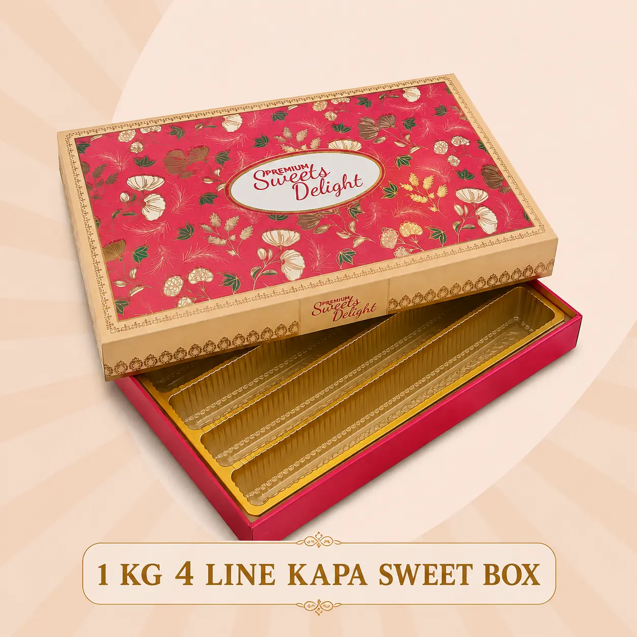 1 Kg 4 Line Kapa Sweet Box 1 1KG 4 line kapa sweet box manufacturer and wholesaler